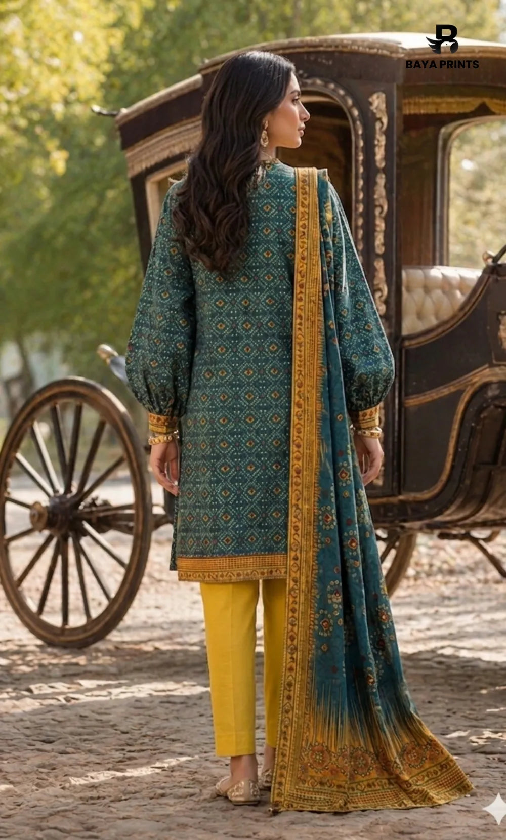 3PC Printed Lawn | Unstitched | BA-V25