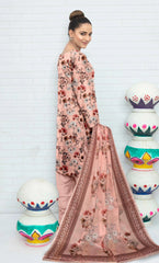 3 Piece Printed Unstitched Lawn Suit | SE-B-08