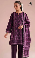 3PC Printed Lawn | Unstitched | M.B |V-2