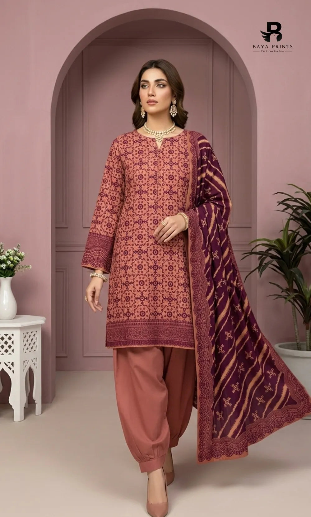 3PC Printed Lawn | Unstitched |  V24