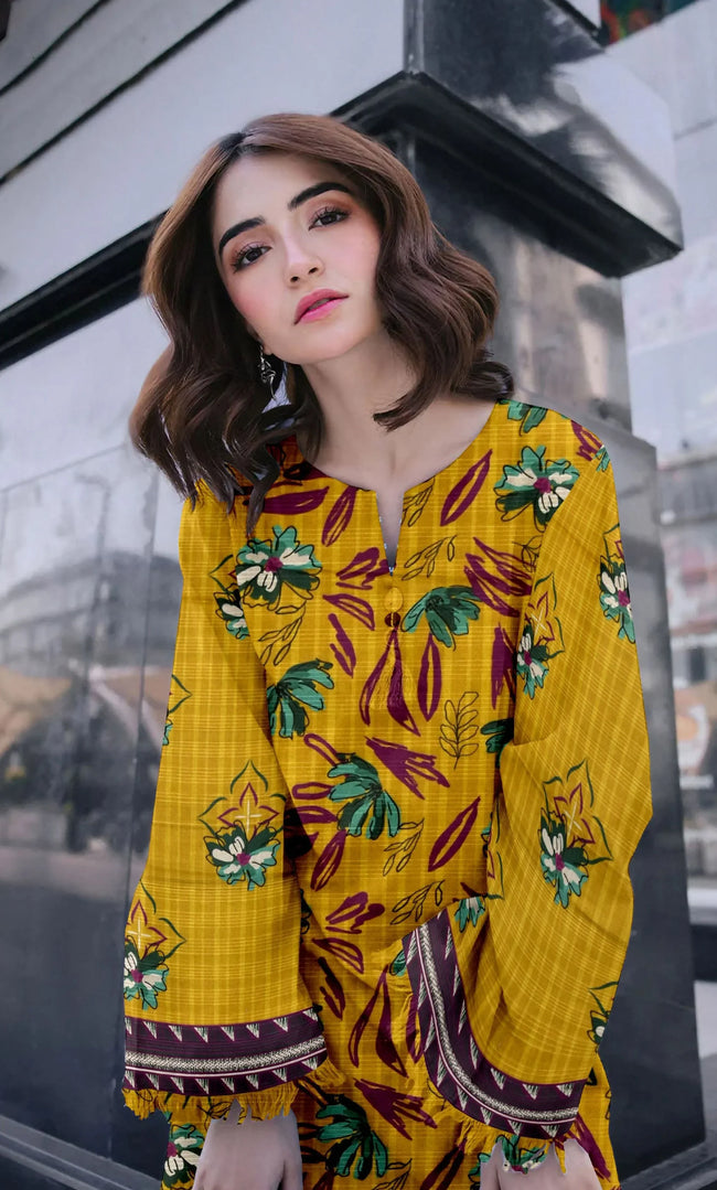 3 Piece Unstitched Printed Lawn Suit -BA-V16-06 Main Image