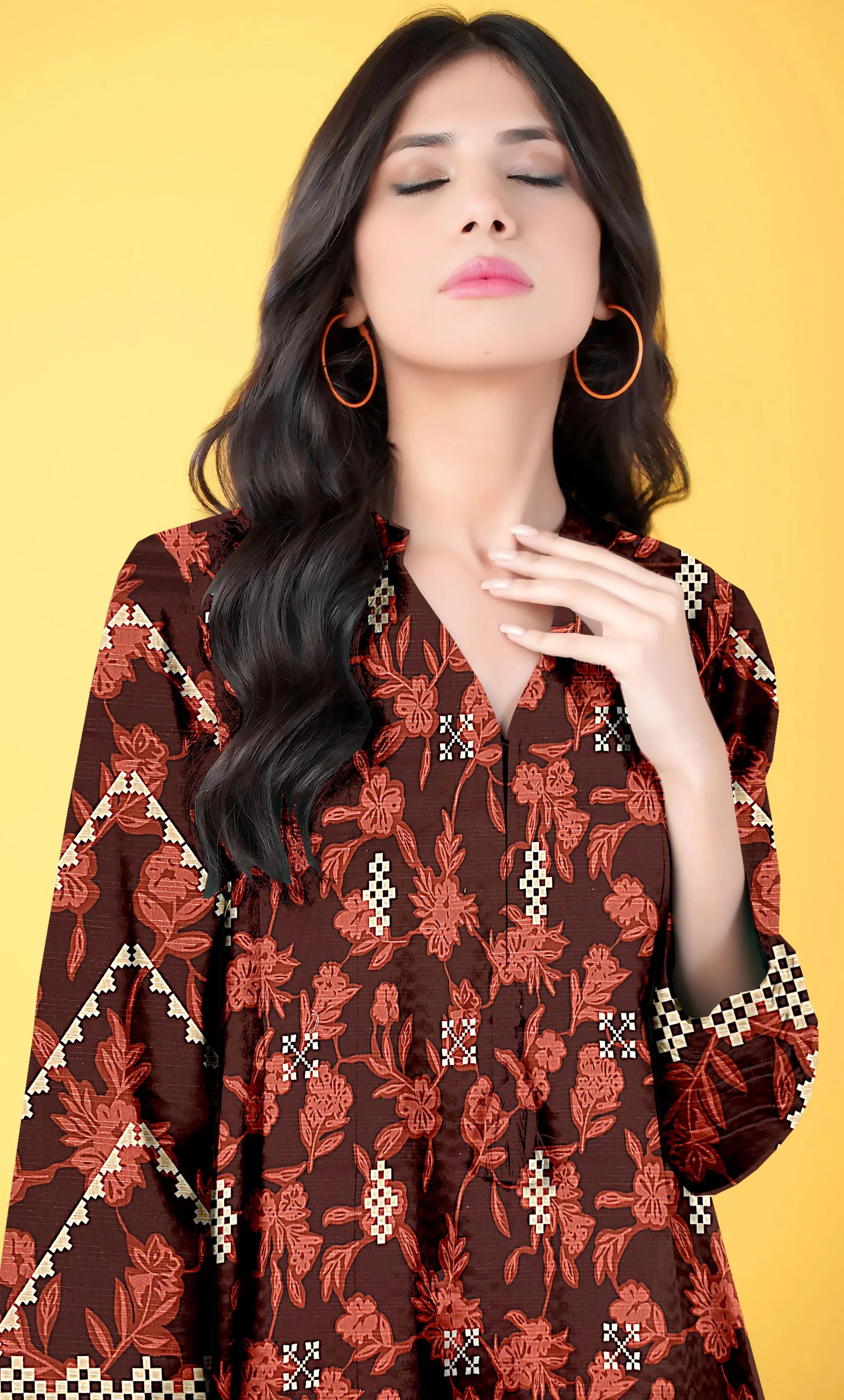 3 Piece Unstitched Lawn Suit -Merium's Exclusive