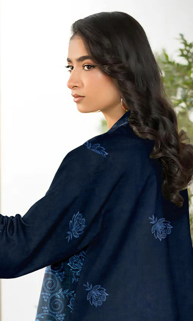 3PC Luxury Embroidered Unstitched Lawn Suit - ZED-V3-06 Main Image