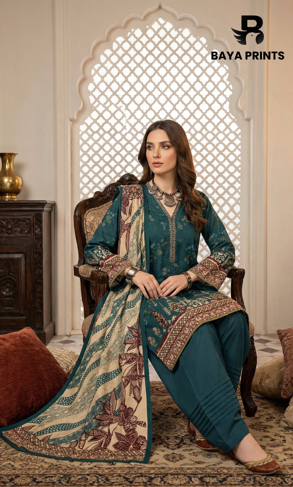 3 Piece Unstitched Lawn Suit -V-20-A-07