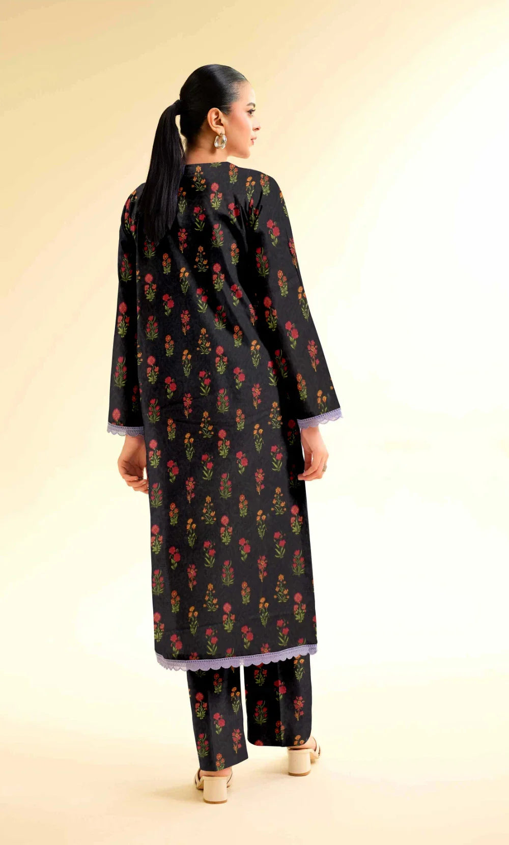 3 Piece Unstitched Printed Lawn Suit With Bamber Chiffon Dupatta - BA-V-15 -7