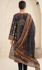 3PC Printed Karandi | Unstitched | BA-V2-08
