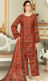 3PC Unstitched Printed Lawn Suit -BA -V12 -01