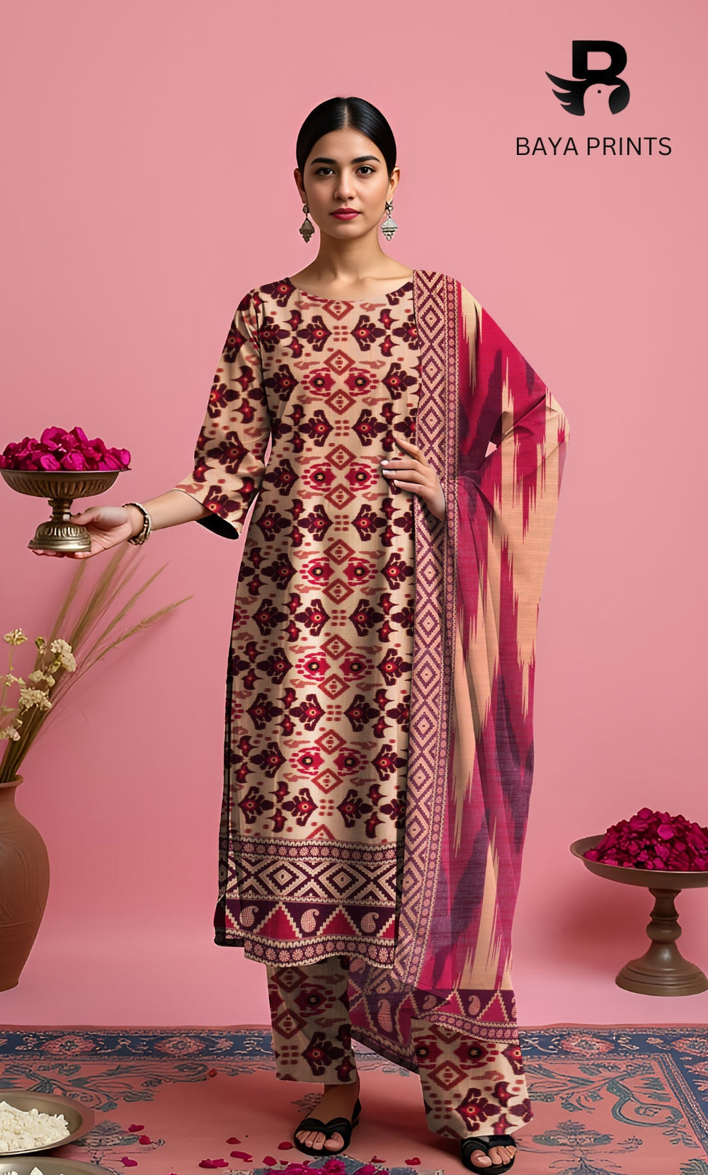 3PC Unstitched Khadar Suit  BA-K-V11-14