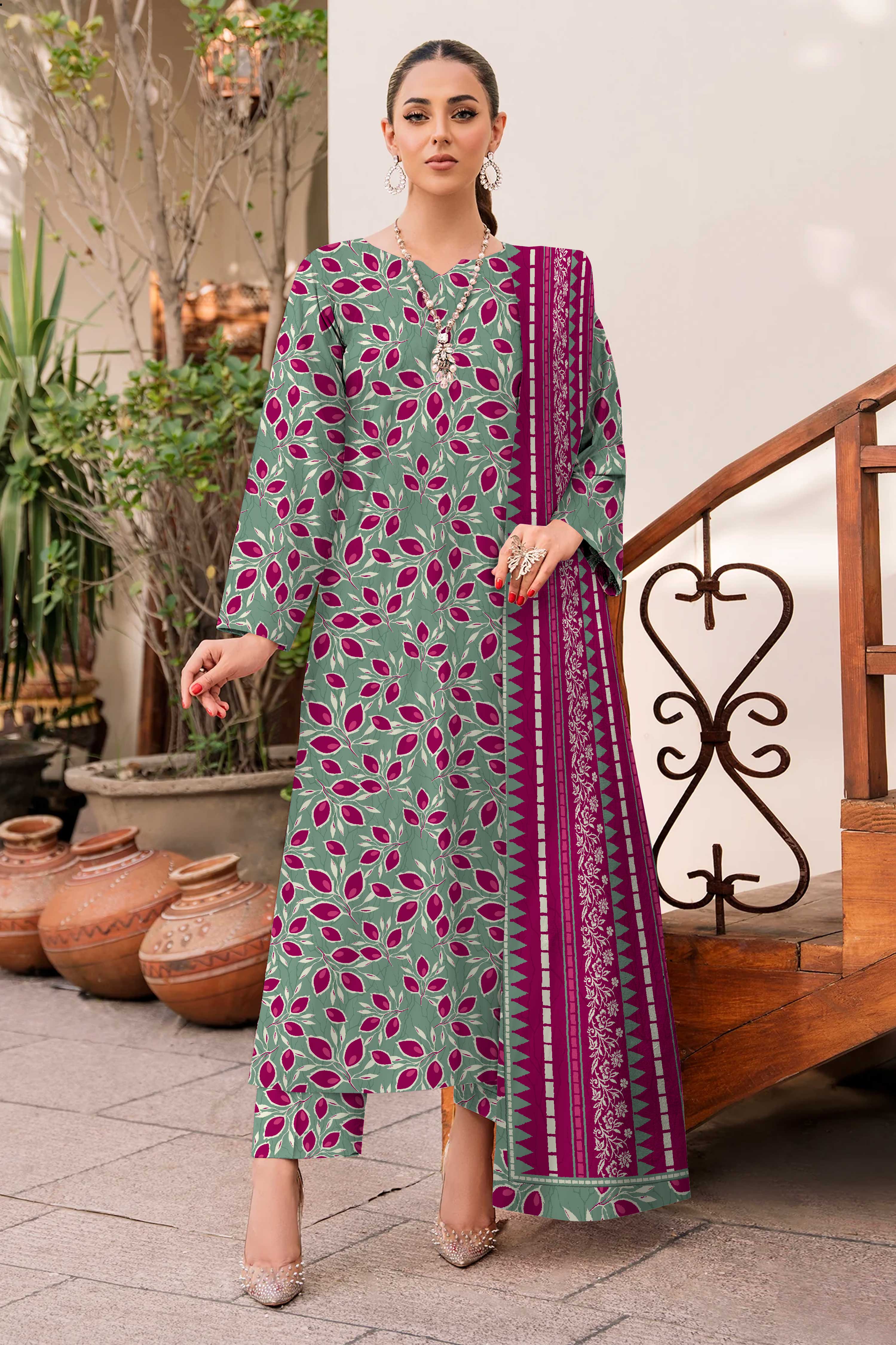 3PC Unstitched Khadar Suit  BA-K-V9-14