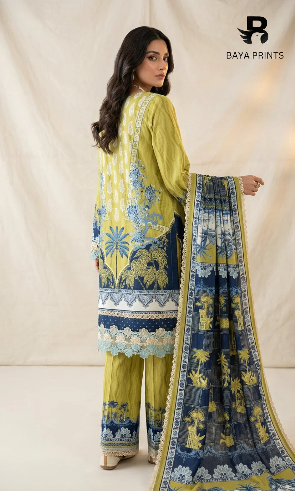 Elegant Crest -3PC Printed Lawn | Unstitched