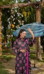 3 Piece Unstitched Printed Lawn Suit -BP-V24-8