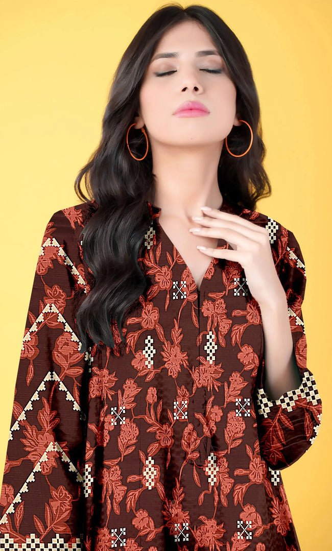 3 Piece Unstitched Lawn Suit -Merium's Exclusive Main Image