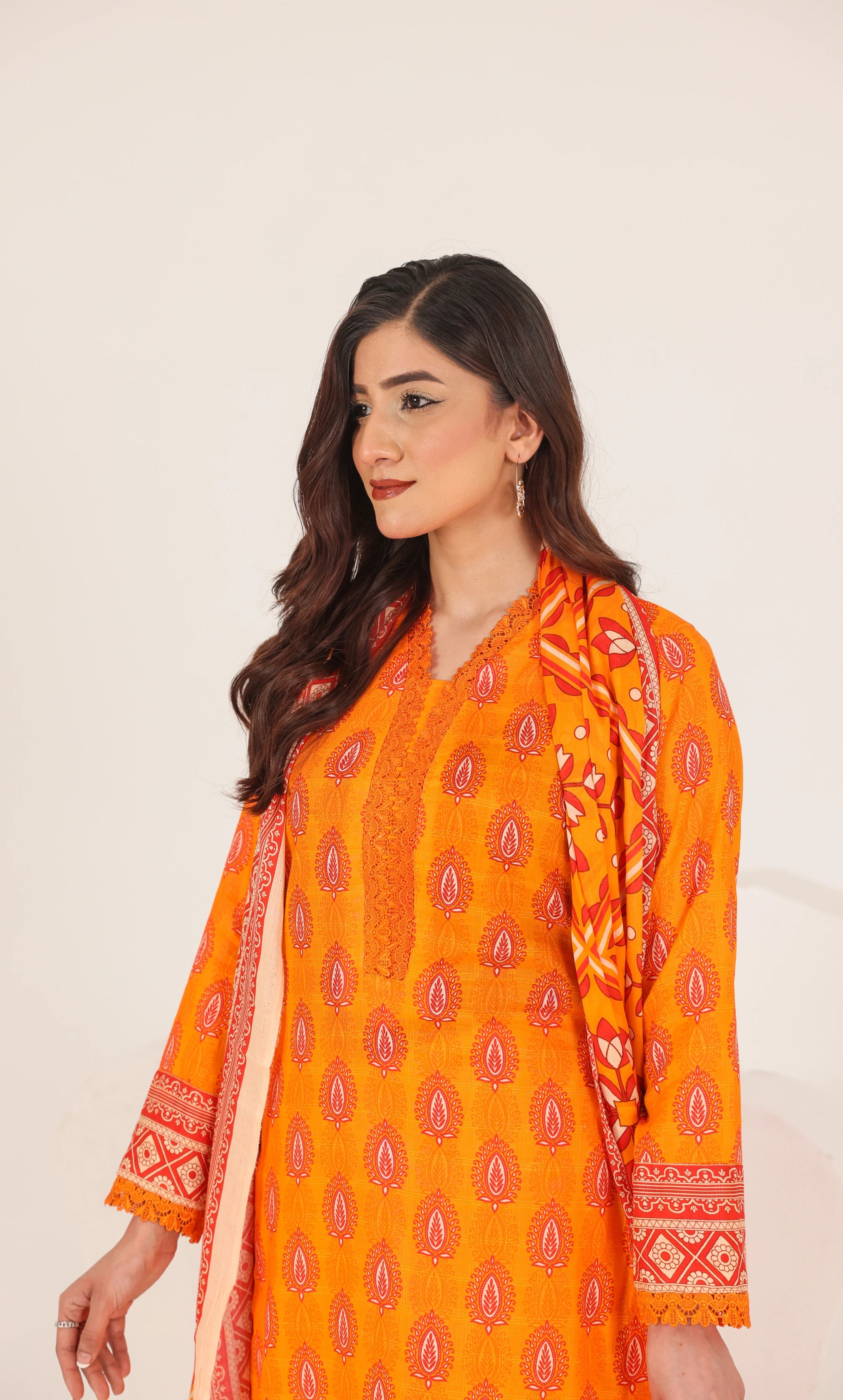 3 Piece Printed Unstitched Lawn Suit | SE-A-05