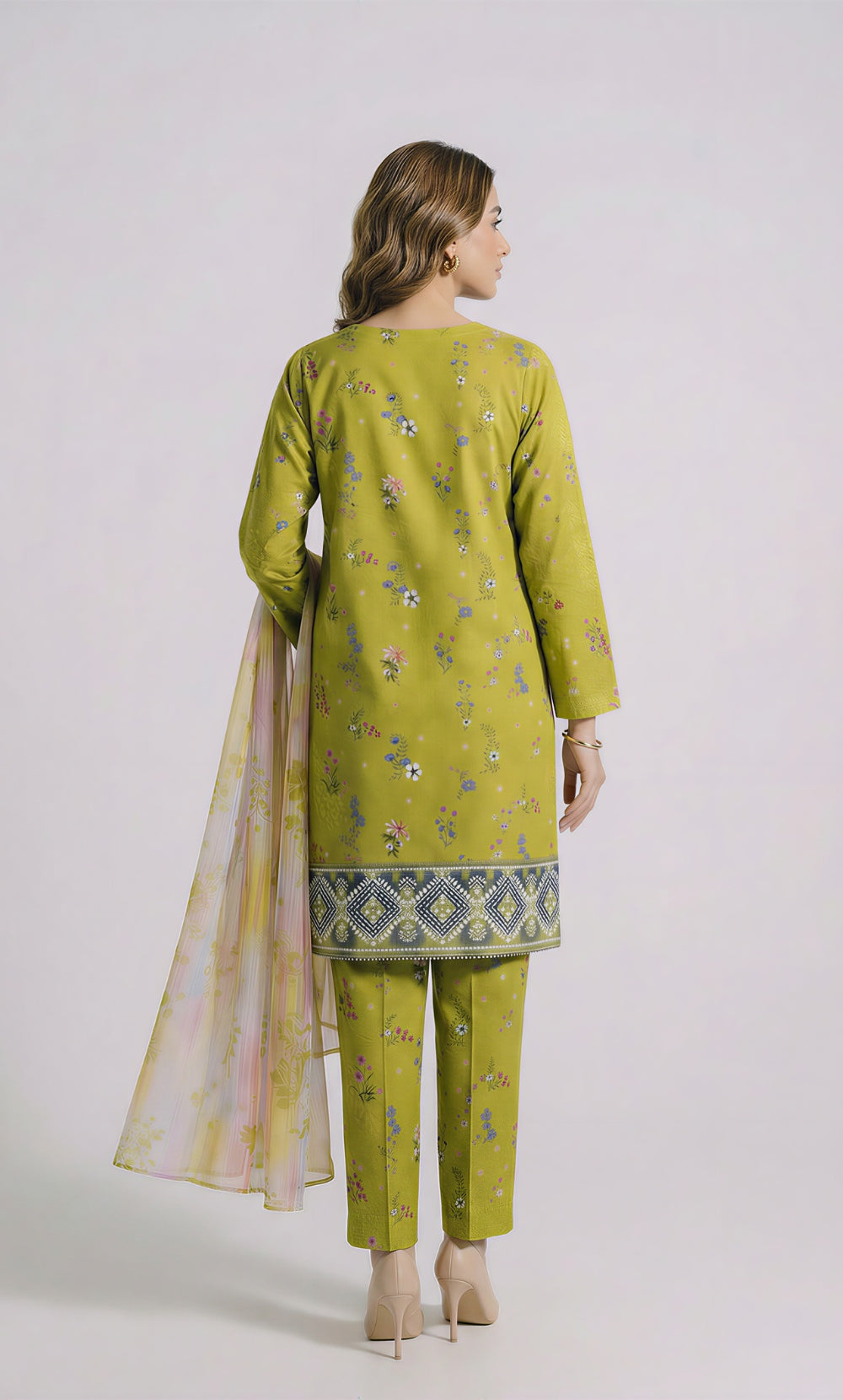 3 Piece Unstitched Printed Viscose Suit-BA-V11