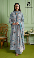 3 Piece Unstitched Karandi Suit BA-V10-8