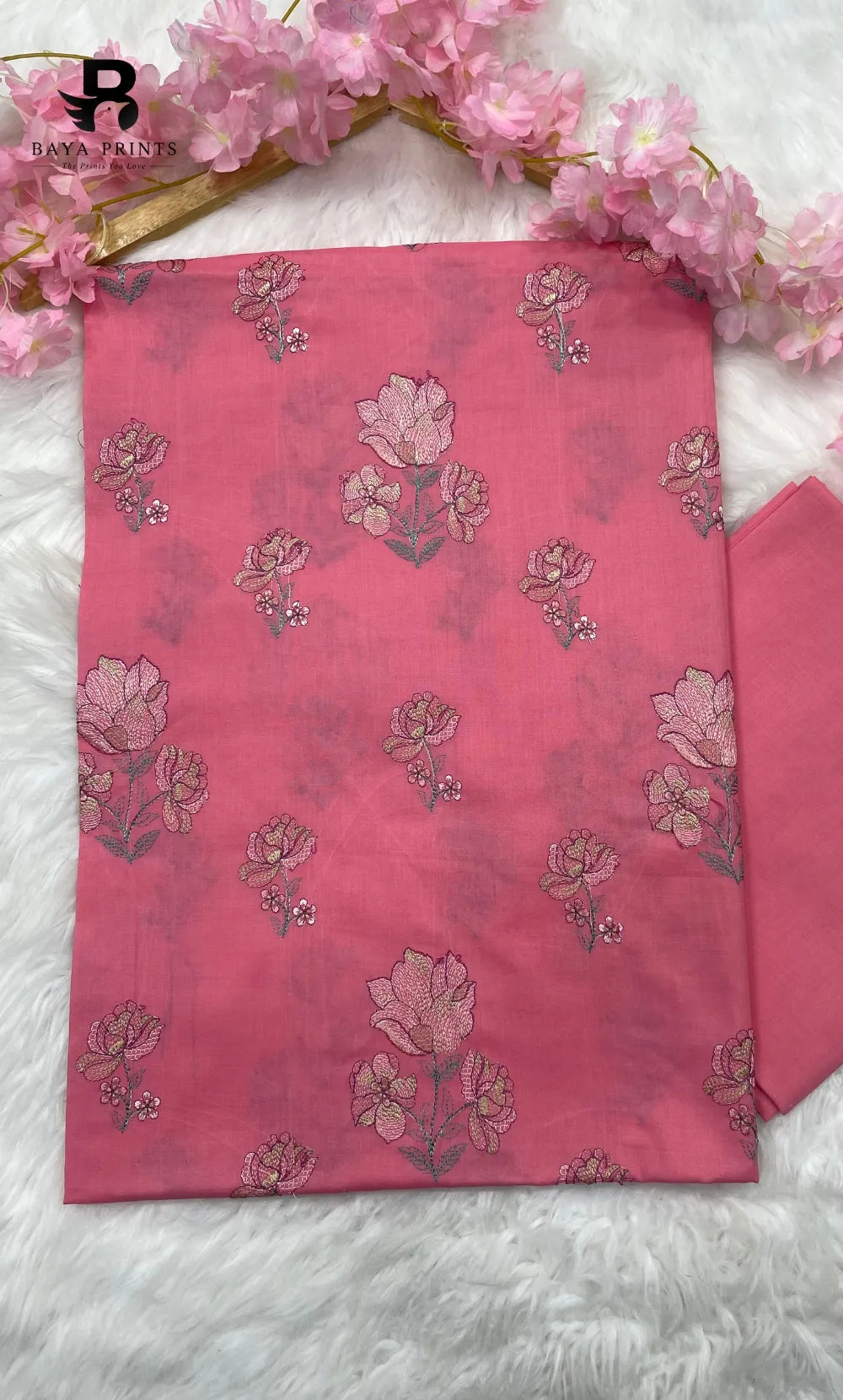 2PC Premium Embroidered Lawn |Unstitched | Breez