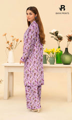 2-Piece Unstitched Dhanak Printed Suit with Embroidered Border-DE-V1-06