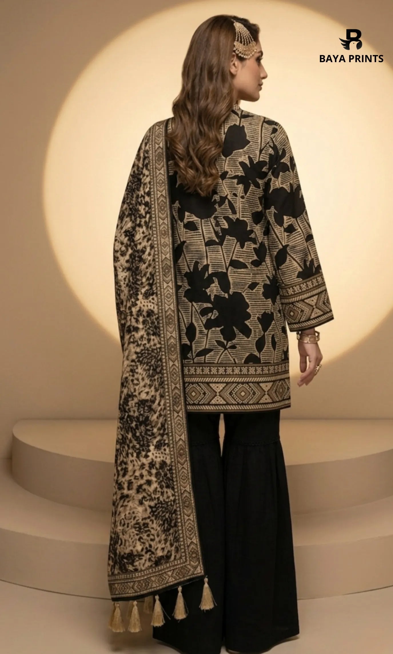 3PC Printed Lawn | Unstitched |  B&S