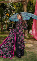 3 Piece Unstitched Printed Lawn Suit -BP-V24-8