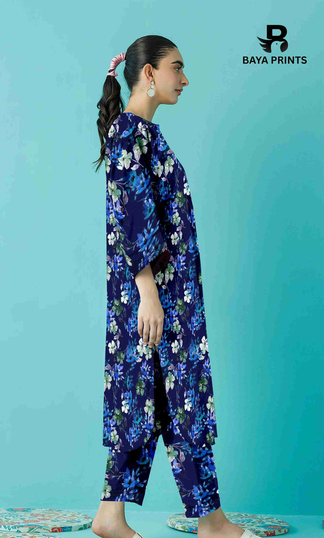 2PC Unstitched Printed Lawn Suit - BA-V7-05 Main Image