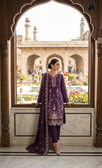 3PC Premium Embroidered Dhanak | Unstitched | Naqsh-e-Zar -06