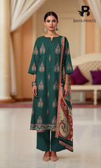 3 Piece Unstitched Karandi Suit BA-V8-08