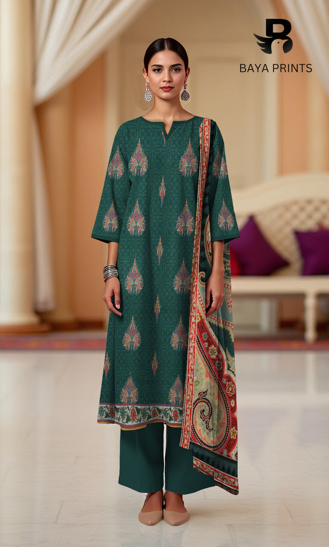 3 Piece Unstitched Karandi Suit BA-V8-08 Hover Image