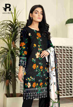 3 Piece Unstitched Printed Doria Viscose Suit  - BA-V2-001