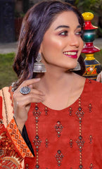 3 Piece Embroidered Unstitched Lawn Suit | NA-V19-07
