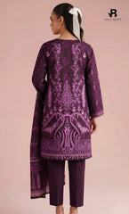 3PC Printed Lawn | Unstitched | M.B |V-2
