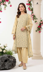 3PC Premium Embroidered Karandi | Unstitched | Nazakat - 05
