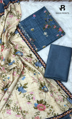 3 Piece Unstitched Karandi Suit BA-V6 002