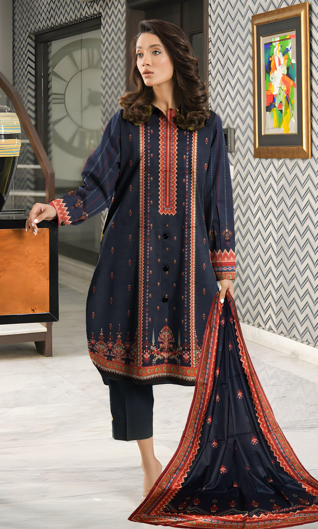 3PC Unstitched Linen -BA-V5-05 Hover Image