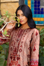 3 Piece Unstitched Printed Dobby Lawn Suit -BA-V18-08