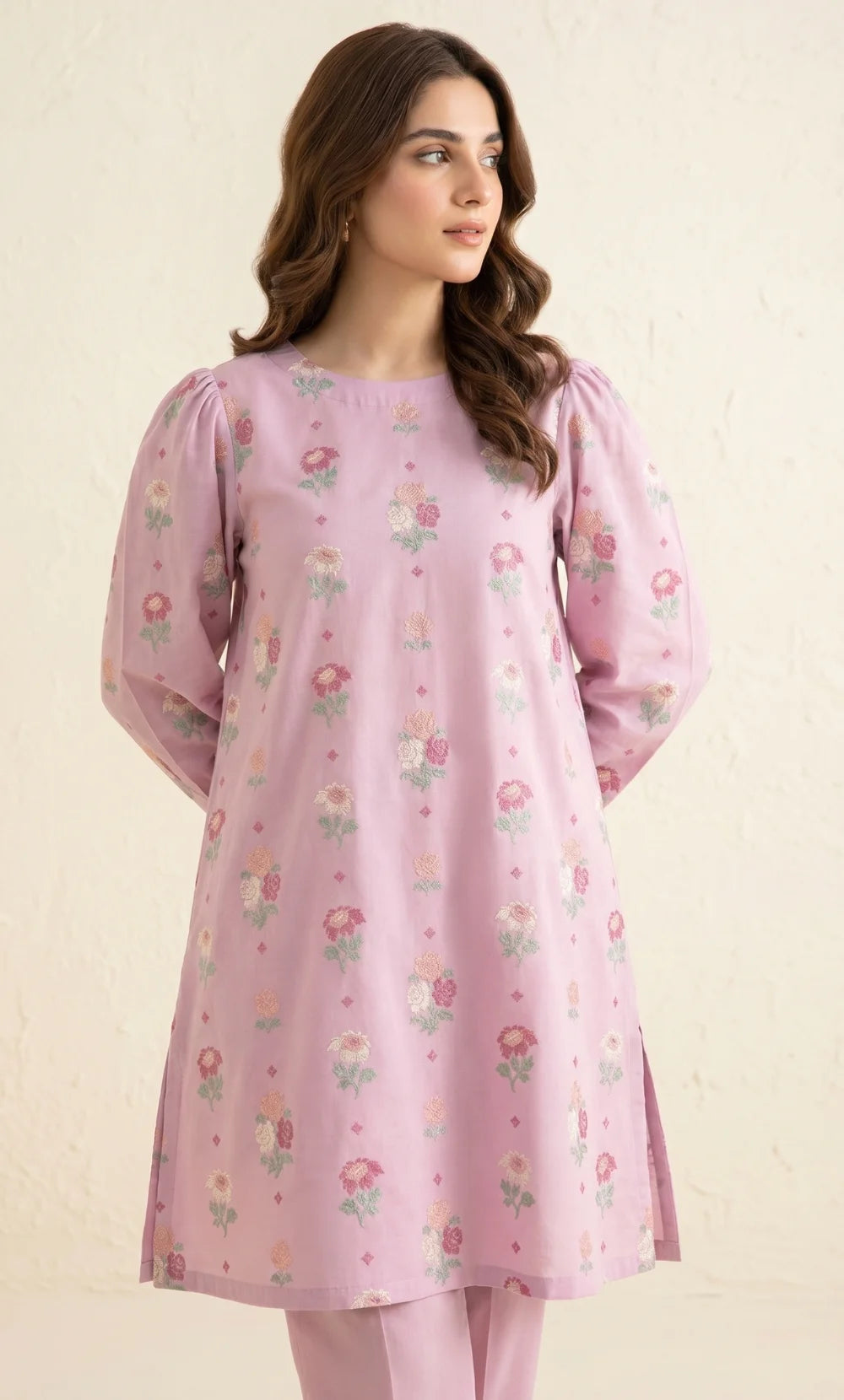 2PC Premium Embroidered Lawn |Unstitched | Breez