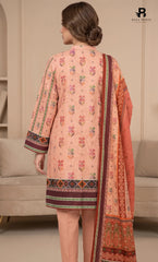 3PC Printed Karandi | Unstitched | BA-V2-09