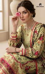 3PC Printed Lawn | Unstitched |  KHD