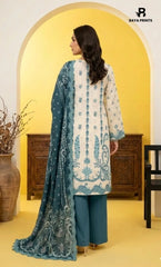 3PC Printed Lawn | Unstitched | BA-V25