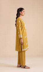 Signature Embroidered Lawn 2PC – Unstitched | Seraya | Mustard Yellow