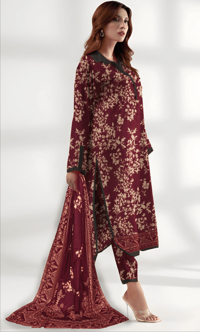 3PC Unstitched Khadar Suit  BA-K-V7 -04 Hover Image