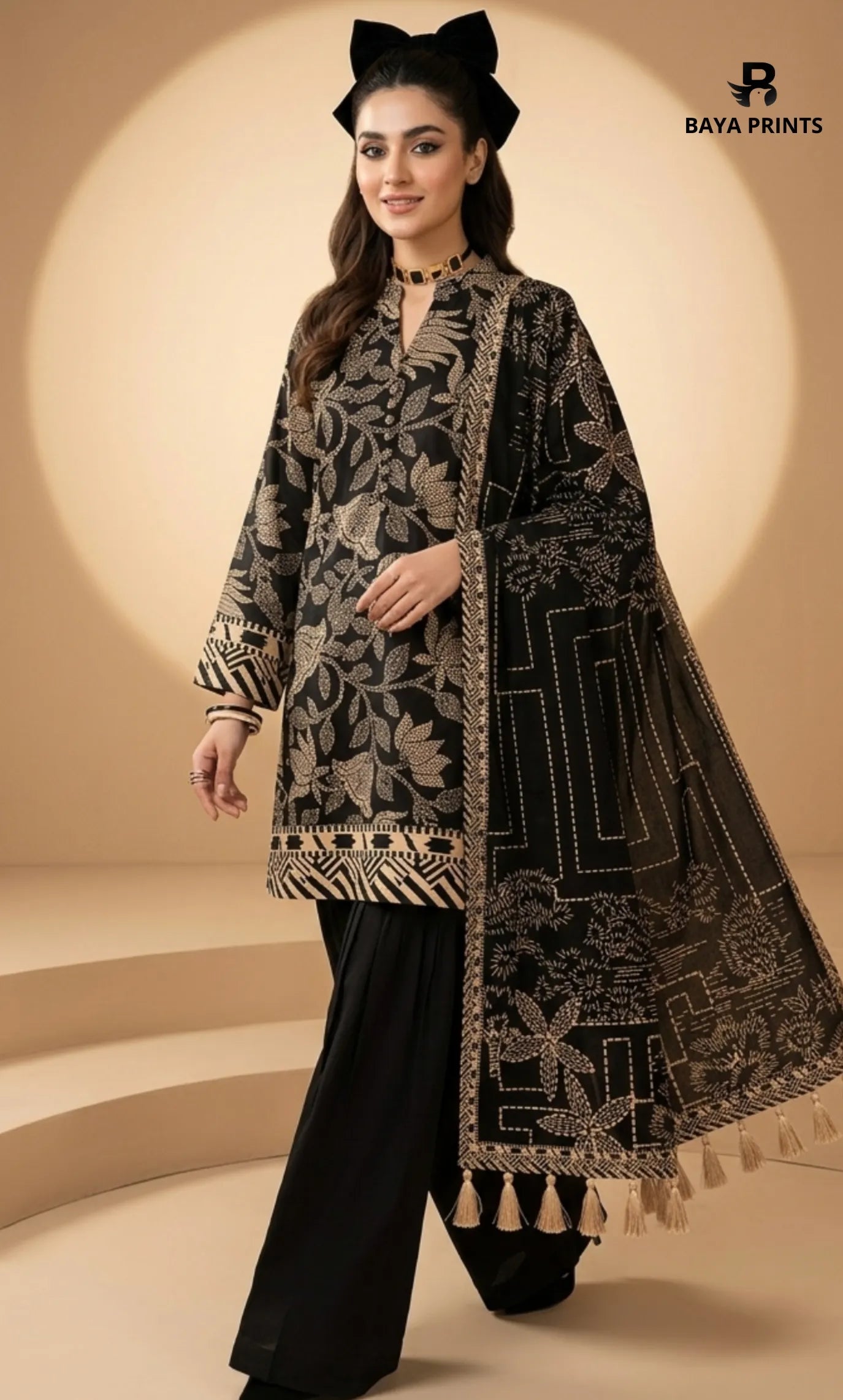 3PC Printed Lawn | Unstitched |  B&S
