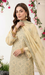3PC Premium Embroidered Karandi | Unstitched | Nazakat - 05