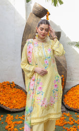 ZOE– 3PC Dobby Lawn Unstitched Suit-03