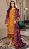 3 Piece Embroidered Unstitched Lawn Suit With Embroidered Dupatta | NA-V12-08