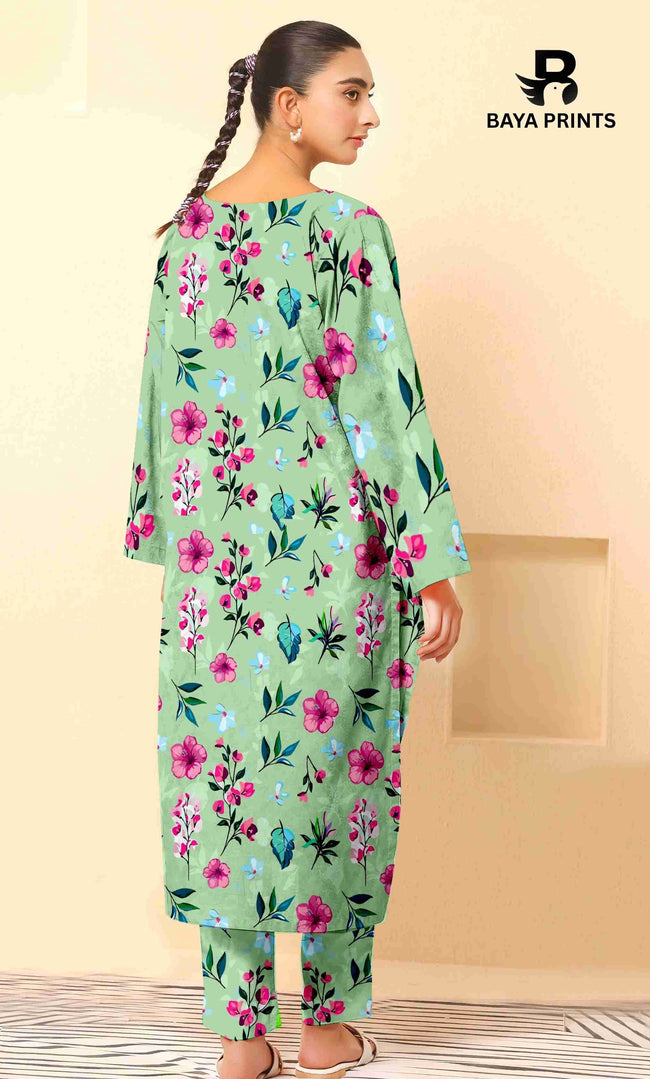 2PC Unstitched Printed Lawn Suit - BA-V7-06 Main Image