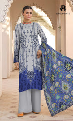 3 Piece Unstitched Karandi Suit BA-V6 001