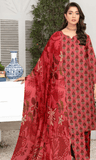 3PC Unstitched Printed Lawn Suit -BA -V12 -04