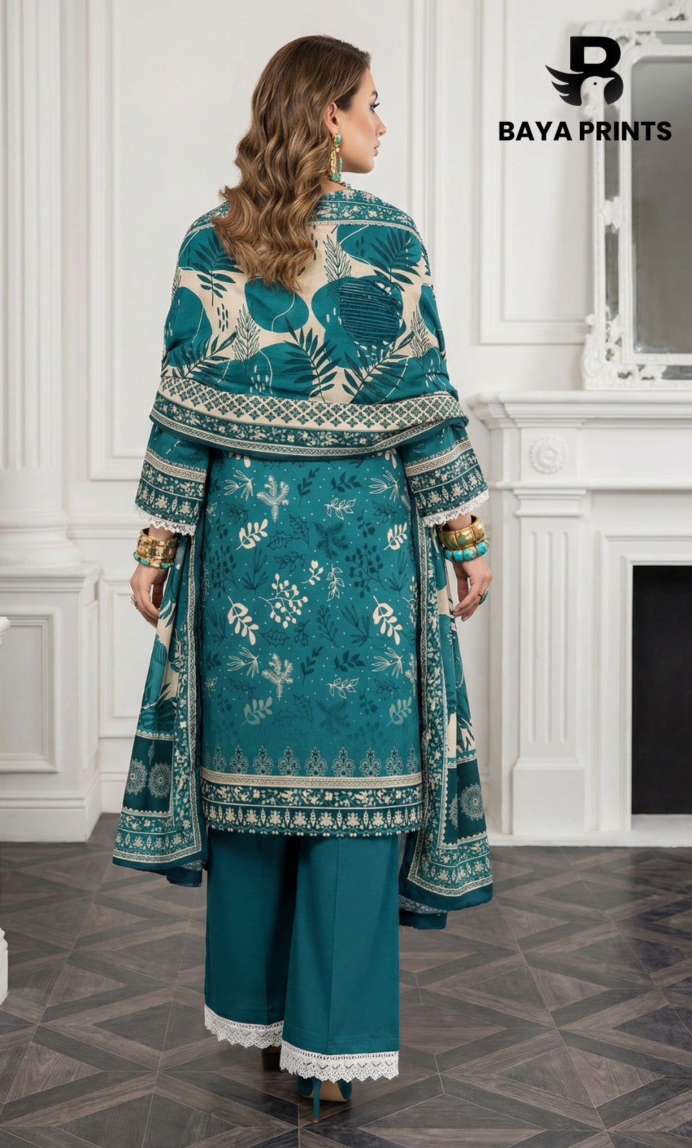 3 Piece Unstitched Lawn Suit -V-21-B-04