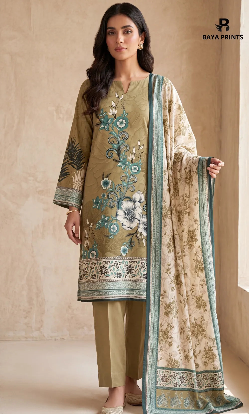 3PC Printed Lawn | Unstitched |  V23