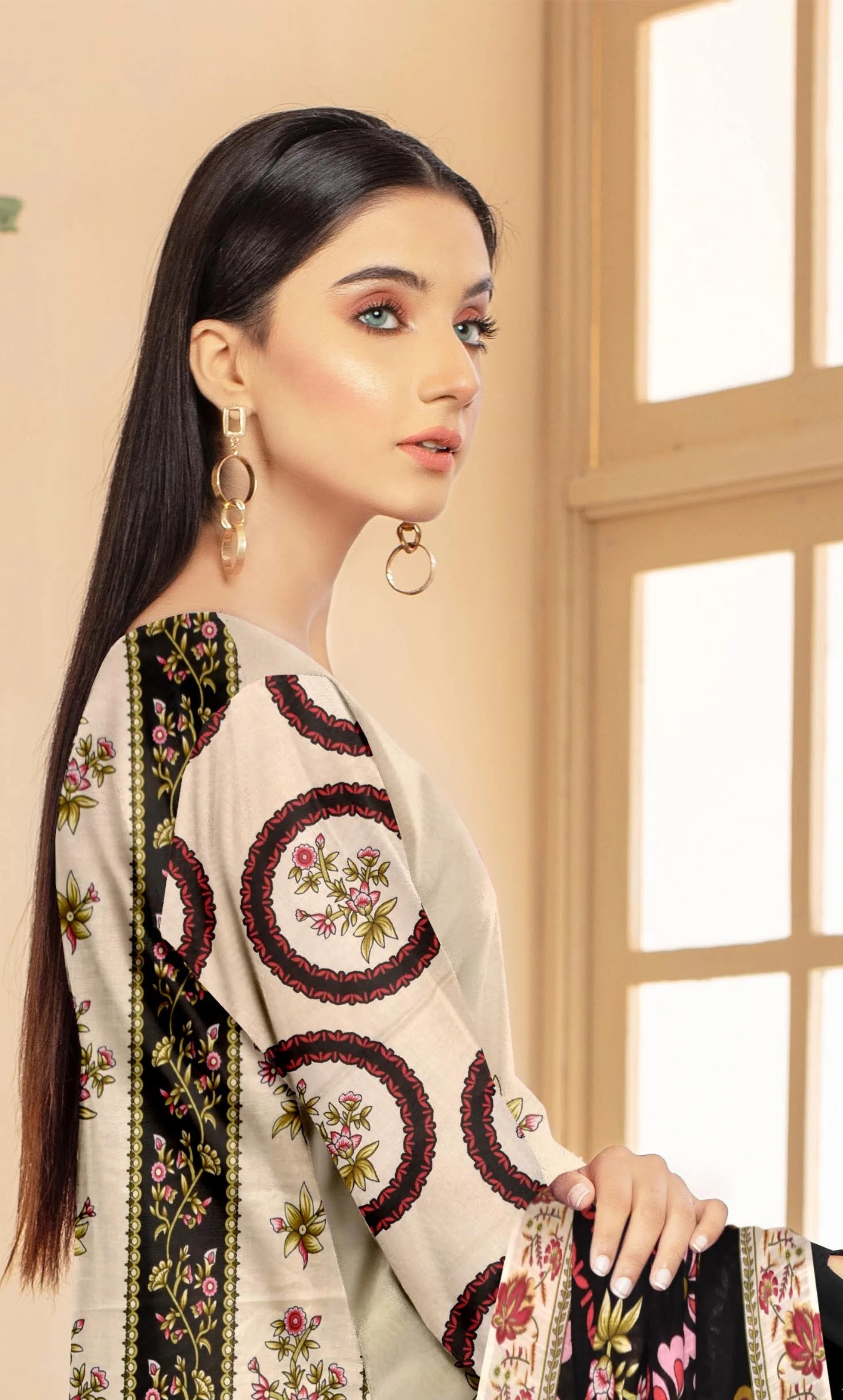 3 Piece Printed Unstitched Lawn Suit | ET-06